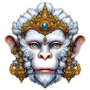 Thai Hanuman Monkey Deity Mask