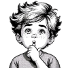 wondered, thoughtful boy