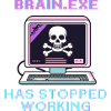 Neon Retro Skull Computer