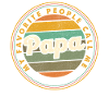Papa Retro Rainbow Badge