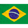 Brazil Flag Rustic Emblem