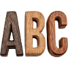 Rustic Wood ABC Letters