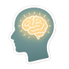 Neon Brain Glow Silhouette