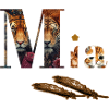Mia Tiger Floral Monogram