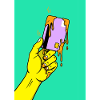 Melting Tech Pop Art Hand
