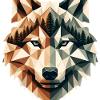 Geometric Wolf Over Peaks