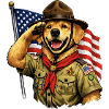 Patriotic Pup Scout Salute
