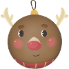Cozy Reindeer Ornament Ball