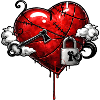 Scarred Heart with Lock