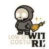 Skeleton Hoodie with Broom