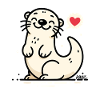 Lovable Otter Heart Chat