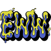 comic-speech-bubble--neon-slime-texture-inside-