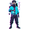 Neon Shinobi Cyan
