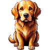 Golden Retriever Pop Art Charm