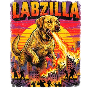 Labzilla Giant Yellow Labrador Monster Tee