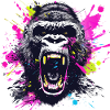Neon Splash Gorilla Roar