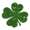 Emerald FourLeaf Clover on Checkerboard