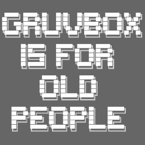 Gruvbox Old People ASCII