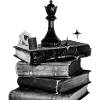 Noir Bookshelf Chess Crown
