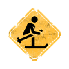 Snowboard Jump Hazard Sign