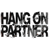 Hang On Partner Distressed Text