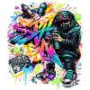 Graffiti Kid Spray Art Burst