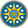 Solar Starburst Emblem Circle