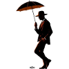 Noir Gentleman Umbrella Silhouette