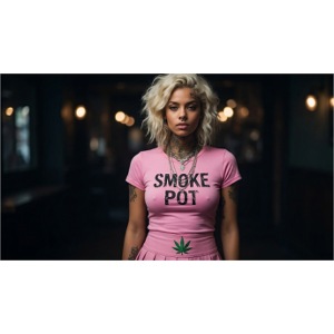 **Smoke Pot Pink Rebel Tee**