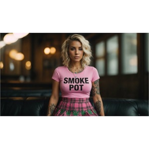 **Smoke Pot Pink Rebel Tee**