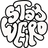 Stay Weird Retro Circle Text