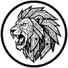 Future Tech Lion - Geometric Circuit Art