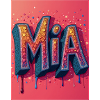 MIA Glitter Block Letters