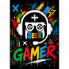 Gamer Geek Neon Splash