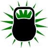 Green Sunburst Kettlebell Emblem