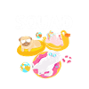 Kids Pool Party Squad Animals Birthday