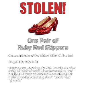 STOLEN! Ruby Red Slippers