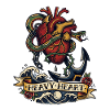 Heavy Heart Traditional Tattoo