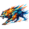 Prism Wolf in Fractal Fur