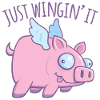 Just Wingin’ It Derpy Flying Pig