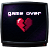 Game Over Pixel Heart Break