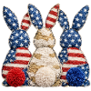 Patriotic Bunny Trio