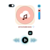 Pastel Music Cloud Icon