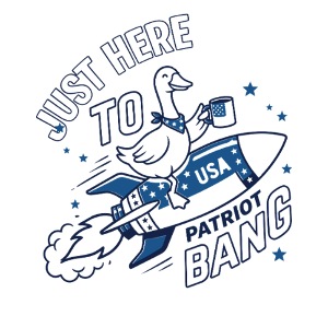 Just Here 70° USA Patriotic Shirt