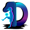 Neon Silhouette in Portal