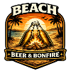 Beach Bonfire Beer Emblem
