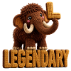 Legendary Mammoth — Bold Letter Art