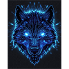 Neon Circuit Wolf