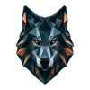 Geometric Wolf Head