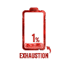 1% Exhaustion Battery Art